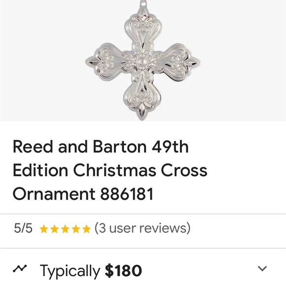 Reed & Barton 925 sterling silver Limited Edition Christmas cross from 1973 - Picture 10 of 13